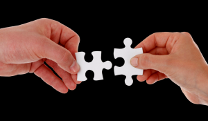 Connect puzzle two persons